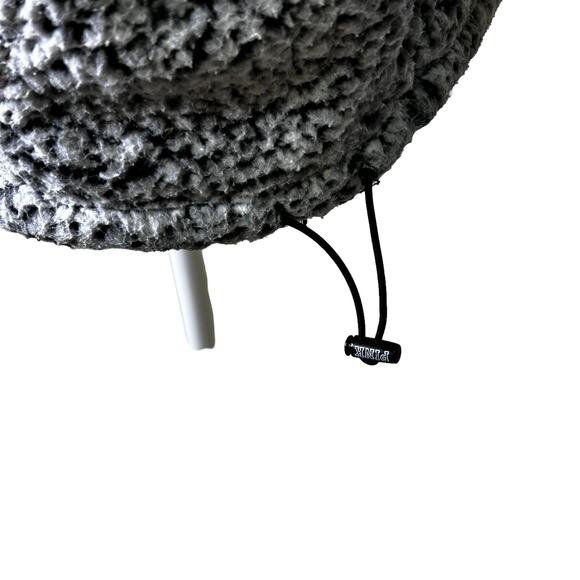 PINK Victoria's Secret Black White Pullover Hoodie Fluffy Popcorn Medium - Picture 9 of 9